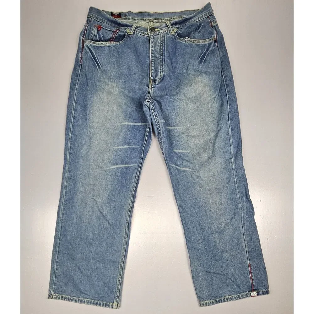 Hypnotic Genes Jeans Mens 40x30. Vintage Y2K Baggy Hip Hop‎ Blue Denim.